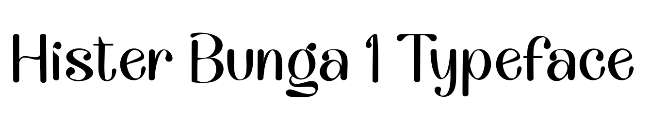 Hister Bunga 1 Typeface